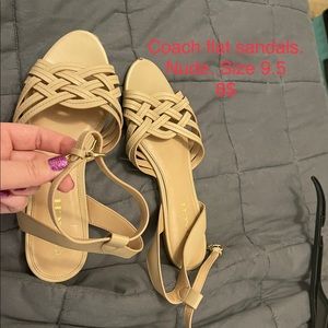 Coach size 9.5 nude sandals